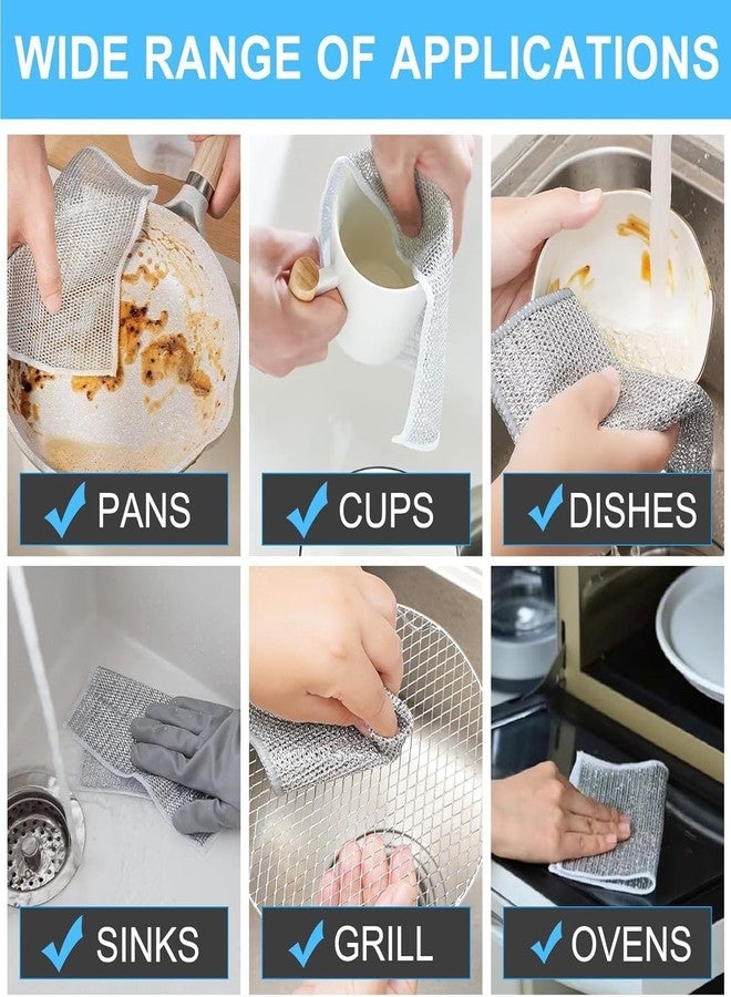 Winberg Non Scratch Dish Cloths, 12 Pack, for Kitchen, Dining Room, Living Room, Bedroom, Bathroom, Laundry Room 12pcs - Image 2